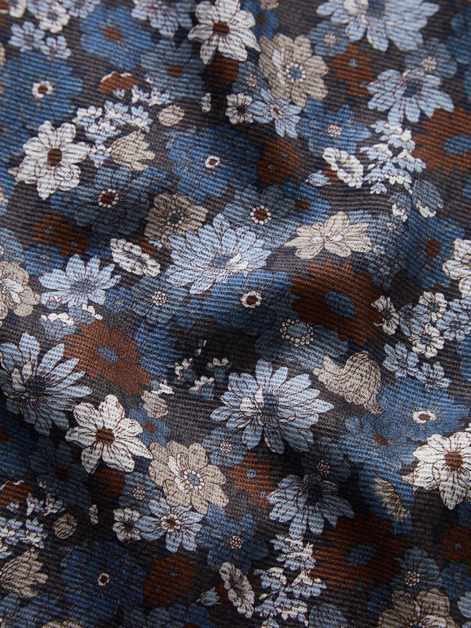 Robert Talbott Collins pochette seta floreale blu multi OS