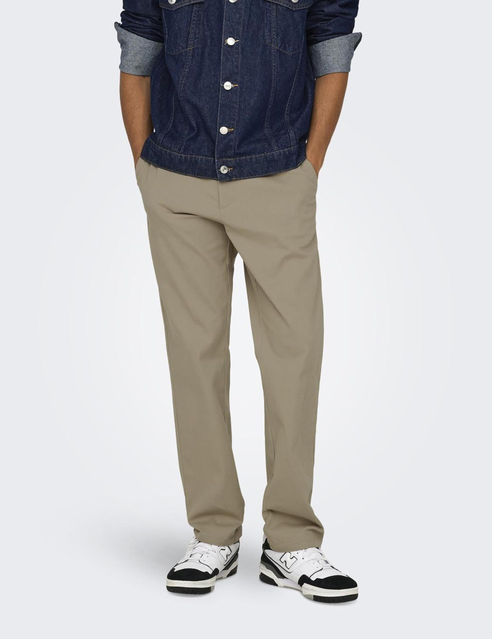 ONLY & SONS Onsnicky Straight Pantaloni Teak vita media