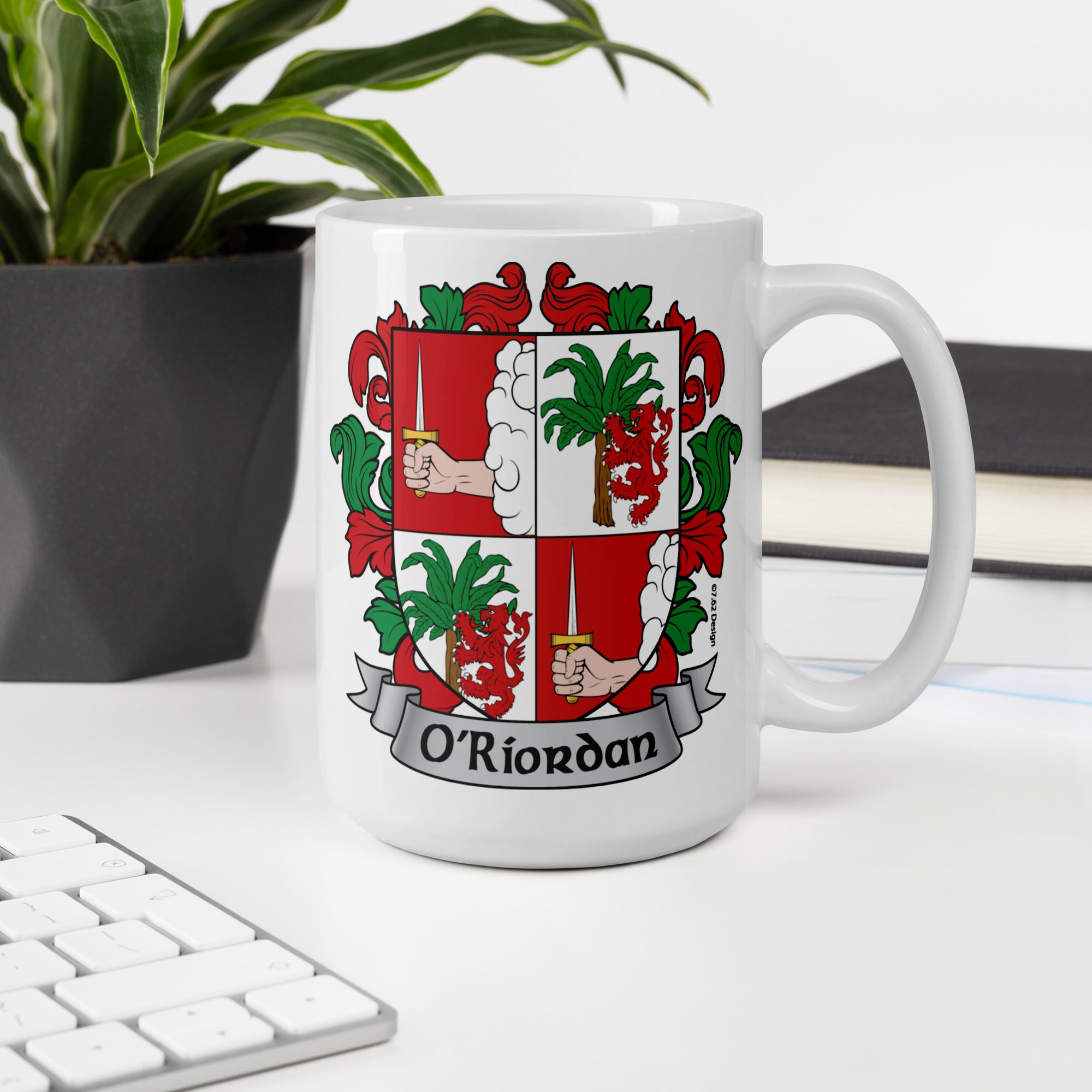 7.62 Drinkware O'Riordan tazza ceramica 15oz stemma irlandese