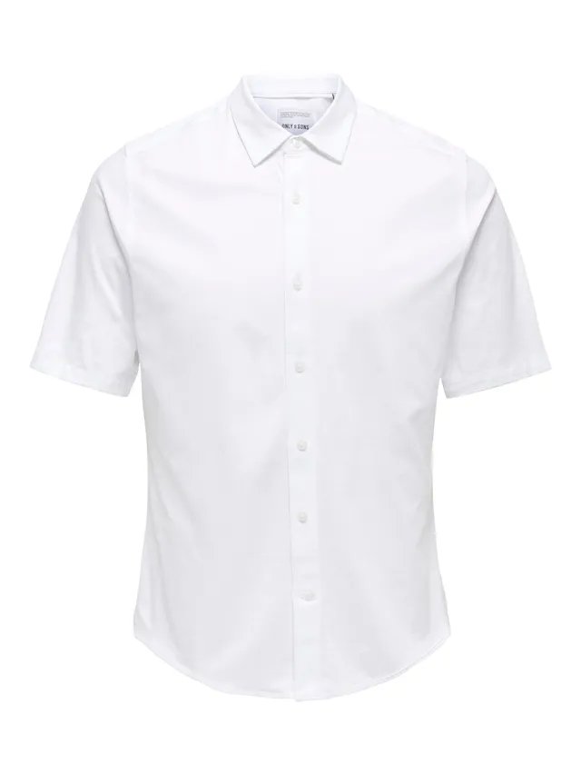 Only & Sons Onsrobin S camicia maniche corte bianca