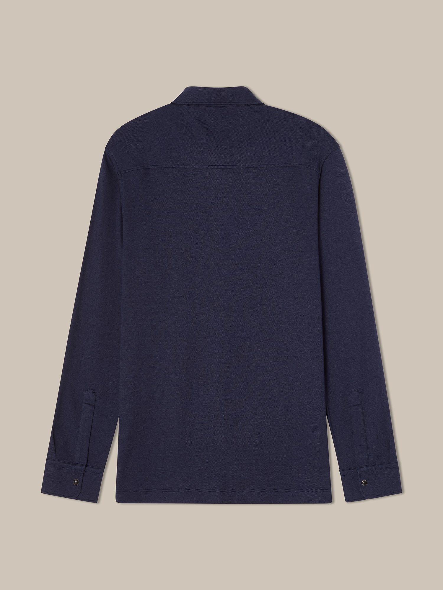 Robert Talbott Walter Cashmere Blend Camicia Navy Bottoni Automatici