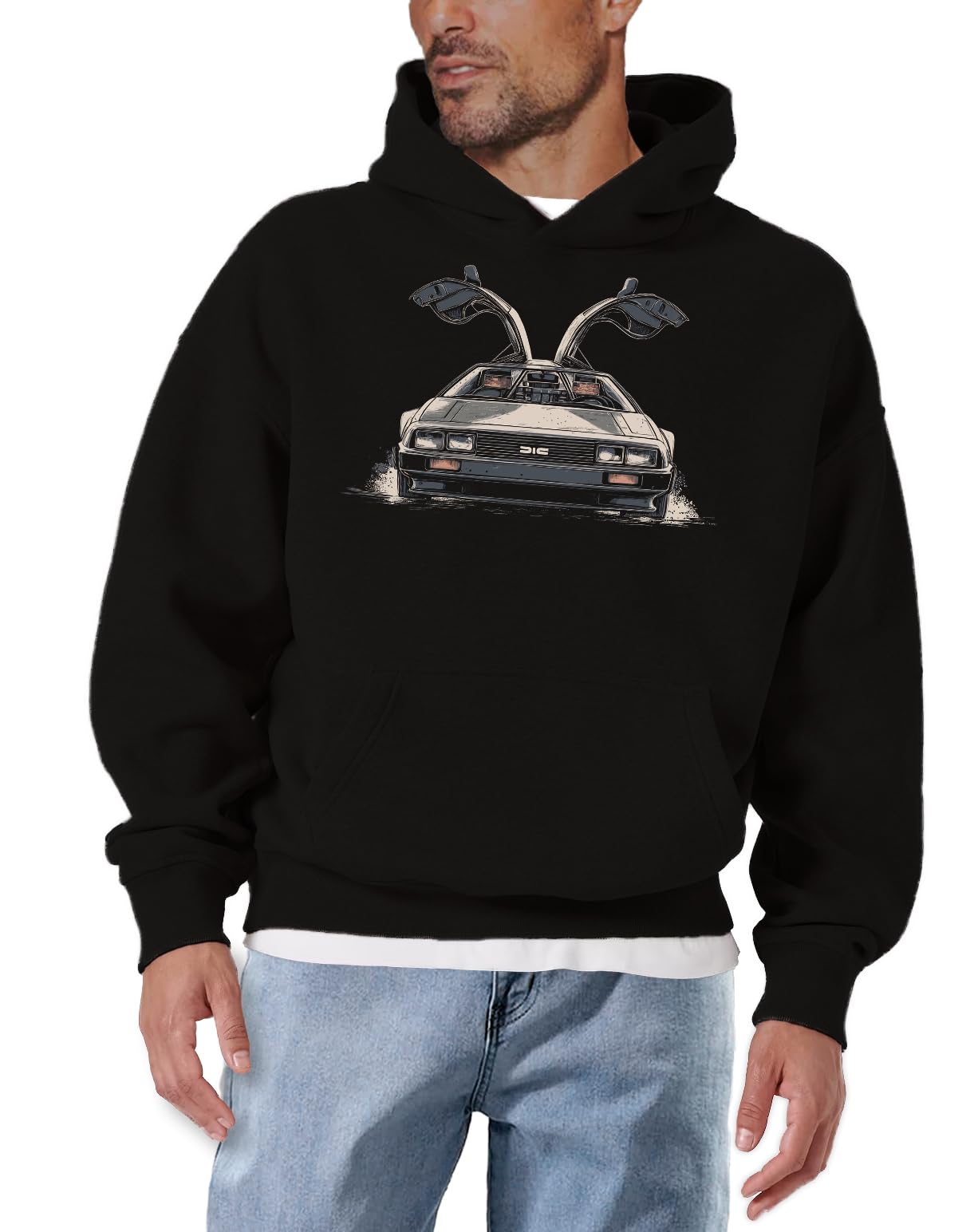 MAKAYA Auto Vintage Felpa Uomo Cotone Taglia 4XL