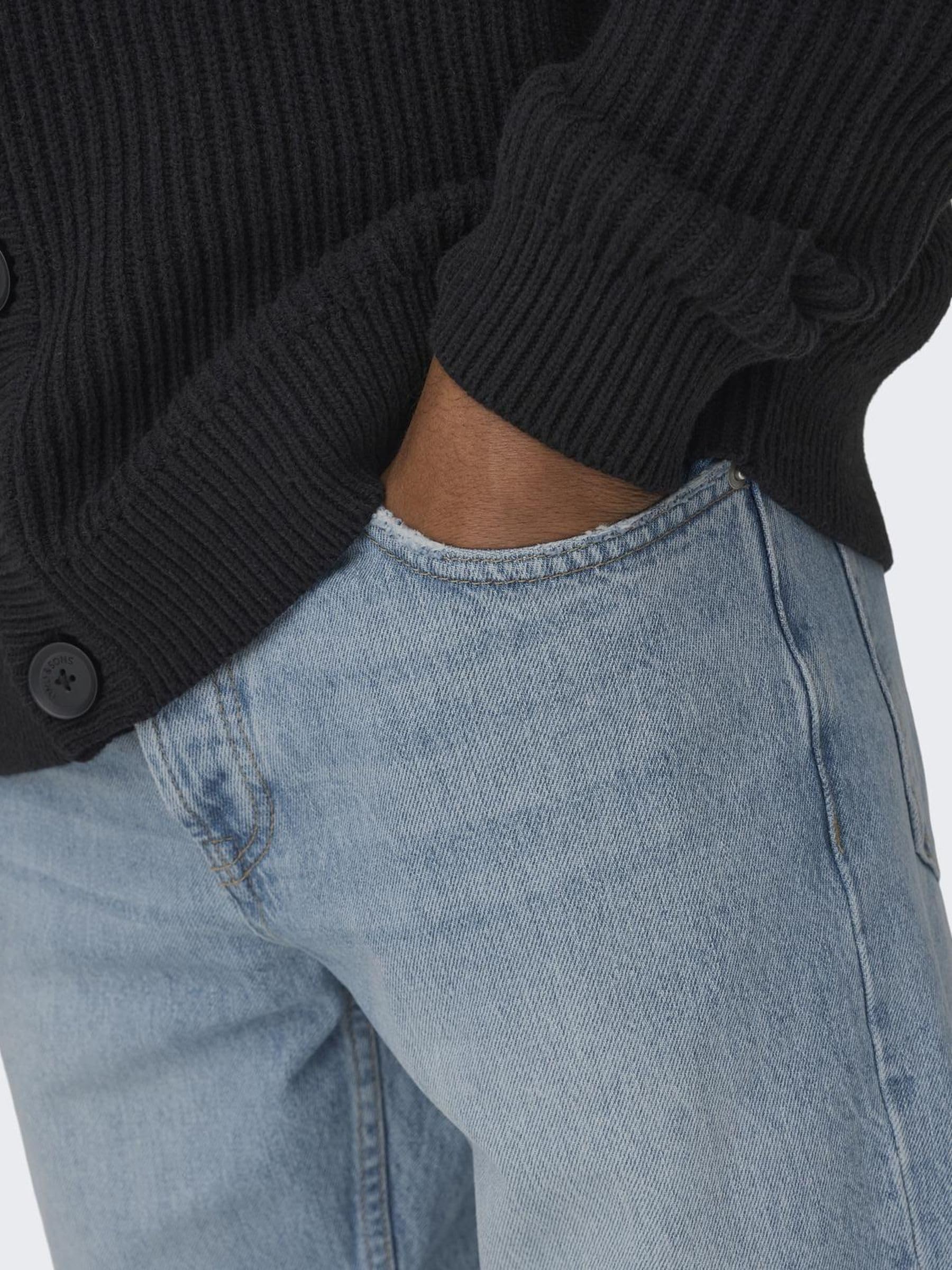 ONLY & SONS Onsedge jeans uomo dritti vita media cotone