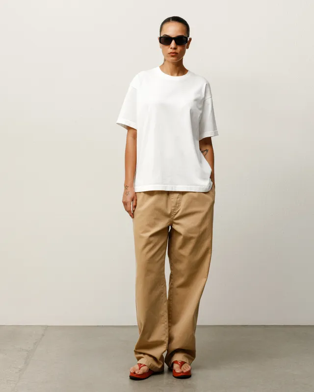 Stussy Tees Garment Dyed SS Tee T-Shirt White 100% cotone