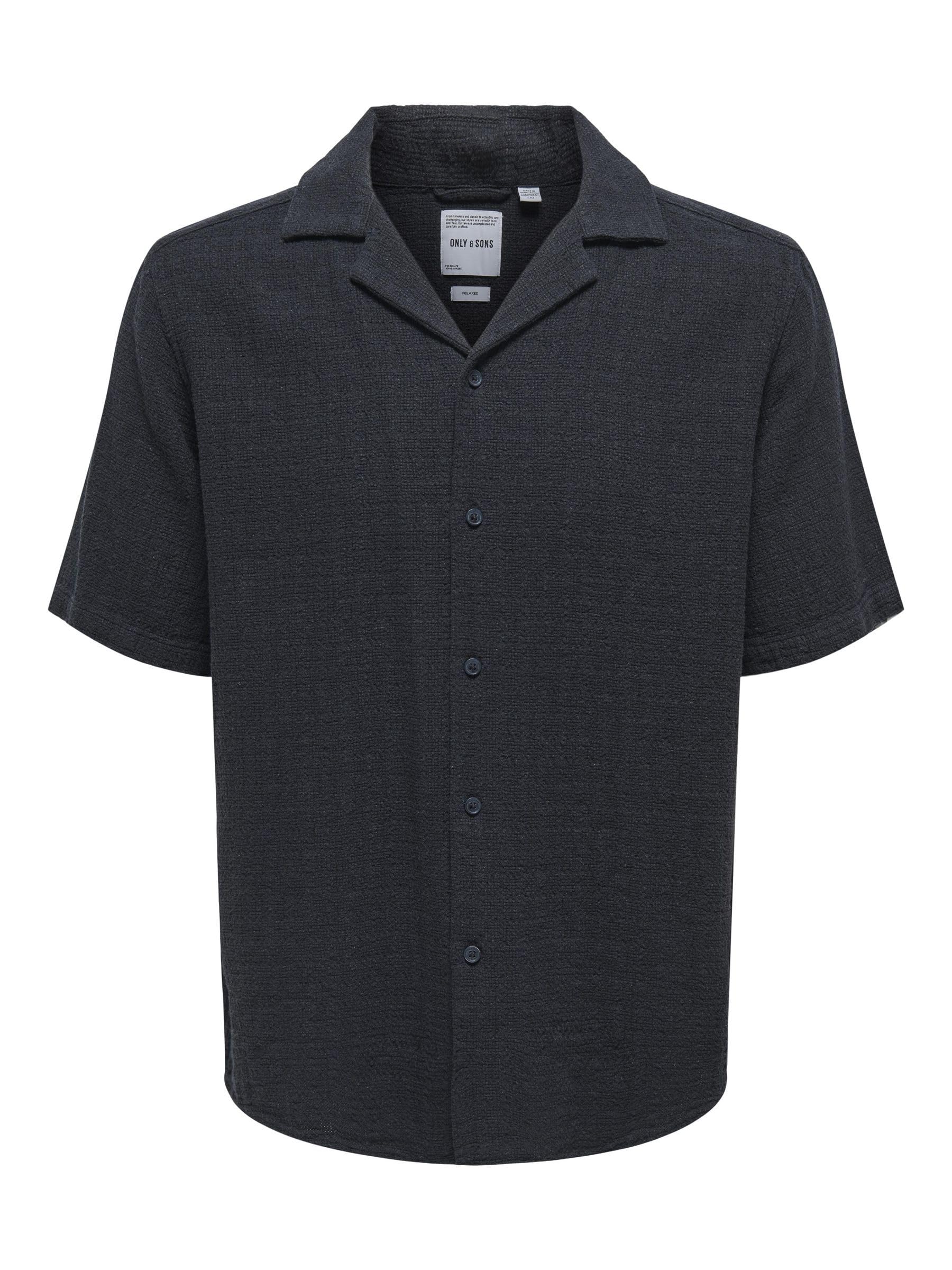 Only & Sons Onslatham Resort Camicia Lino L Navy Scuro