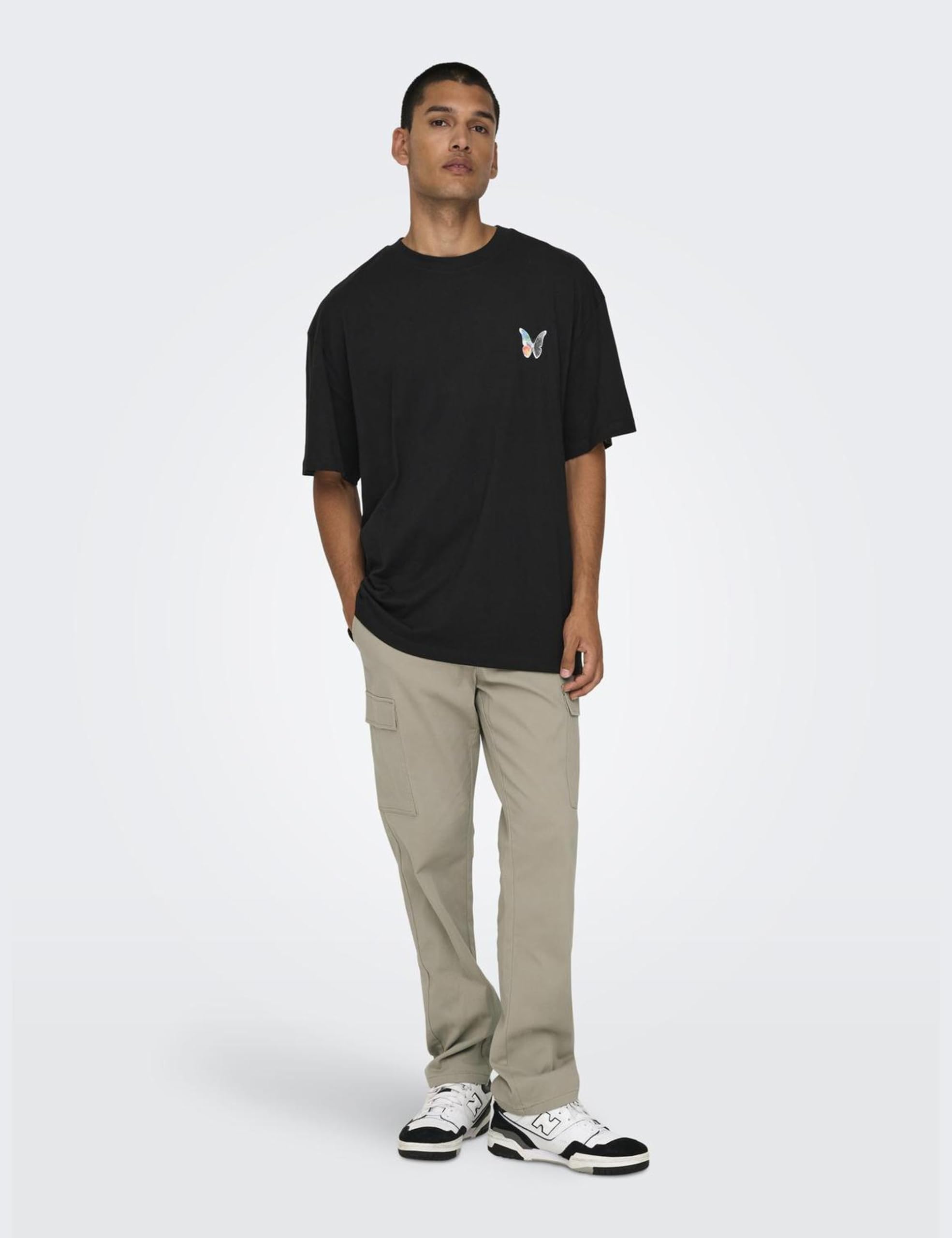 ONLY & SONS Onsnicky 0241 pantaloni cargo straight 28W/32L nero