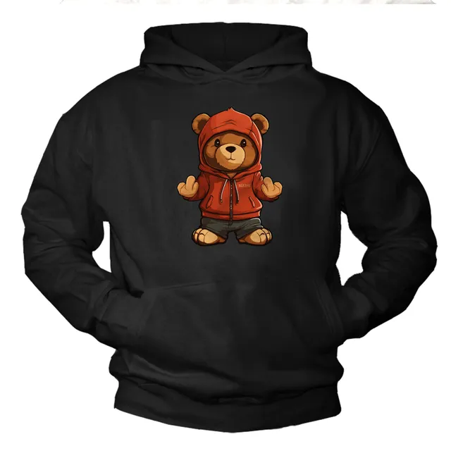 MAKAYA Felpe con Cappuccio Orso felpa uomo M