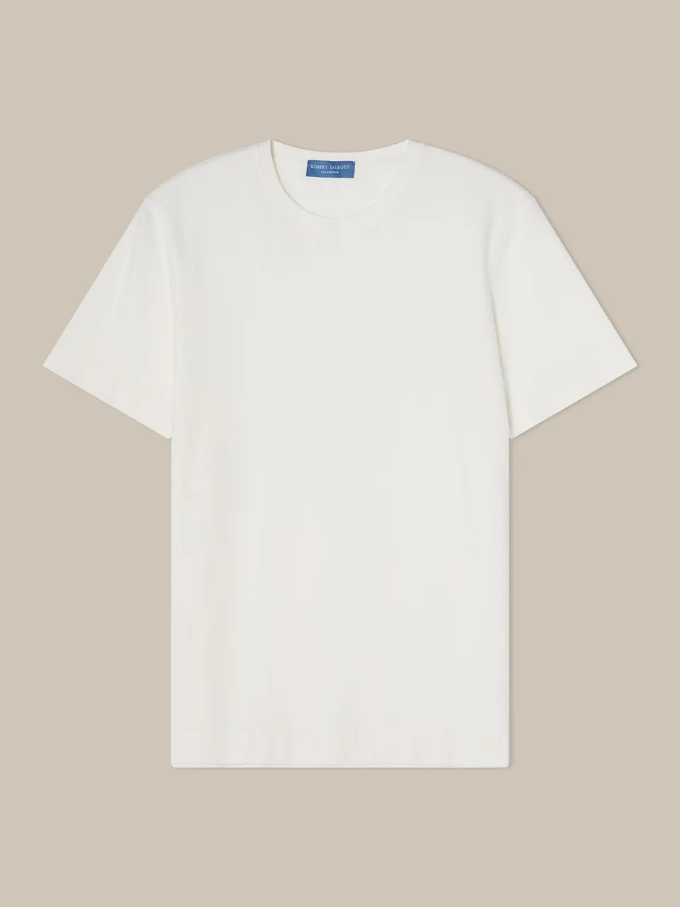 Robert Talbott Dean Tee T-Shirt Cotone Bianco Classic White