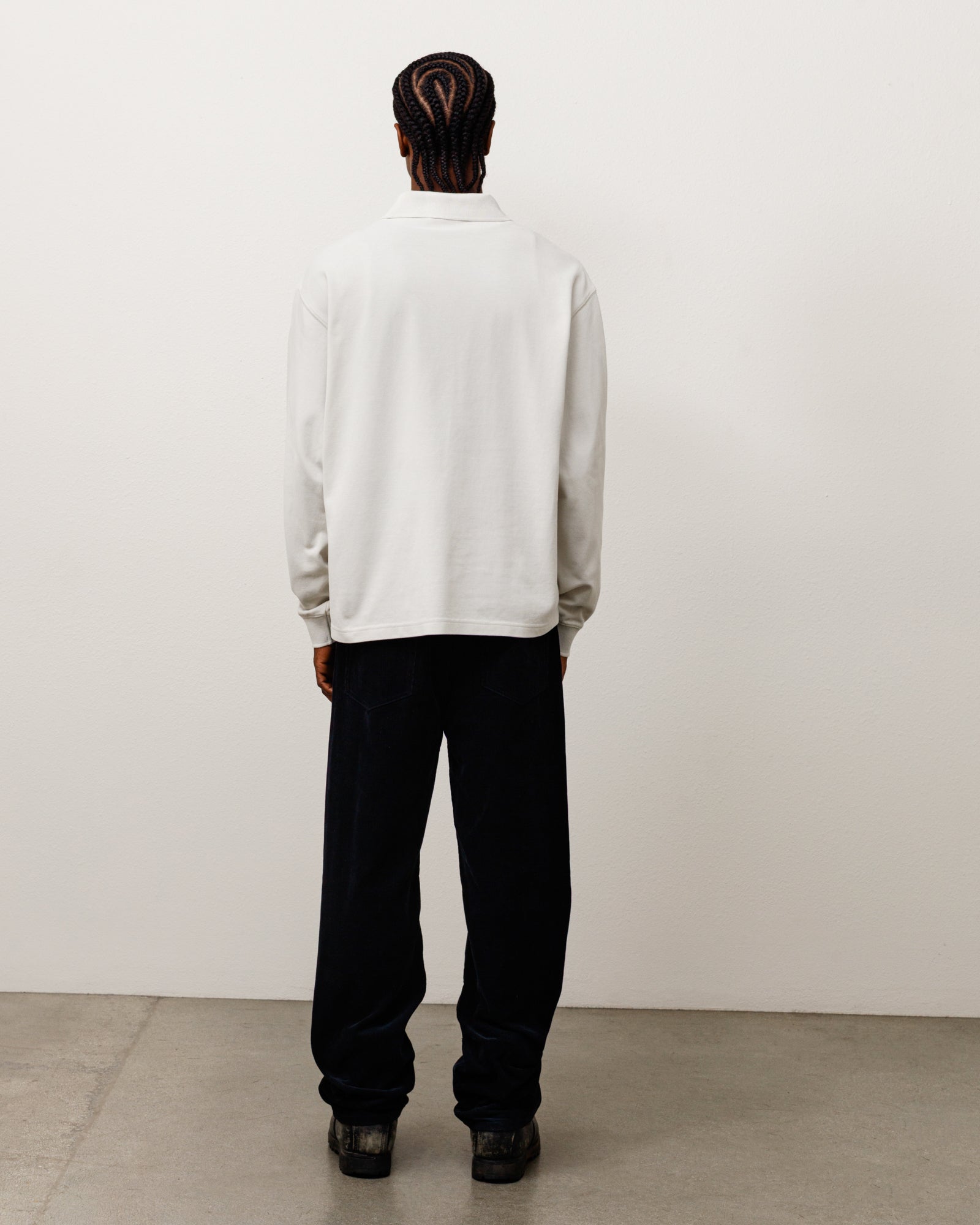 Stussy Classic Pique polo Bone manica lunga cotone