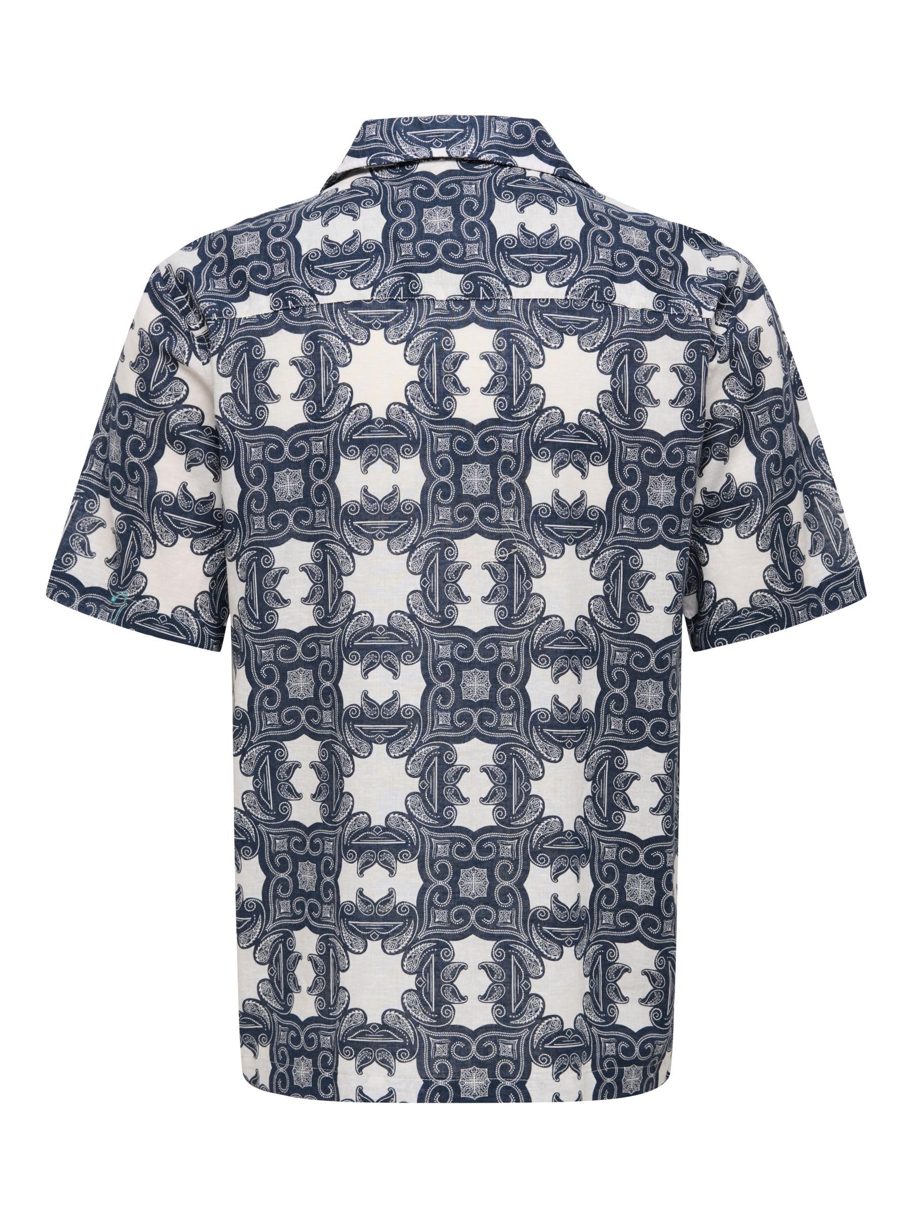 ONLY & SONS Onscaiden Lino Camicia Uomo Verde M