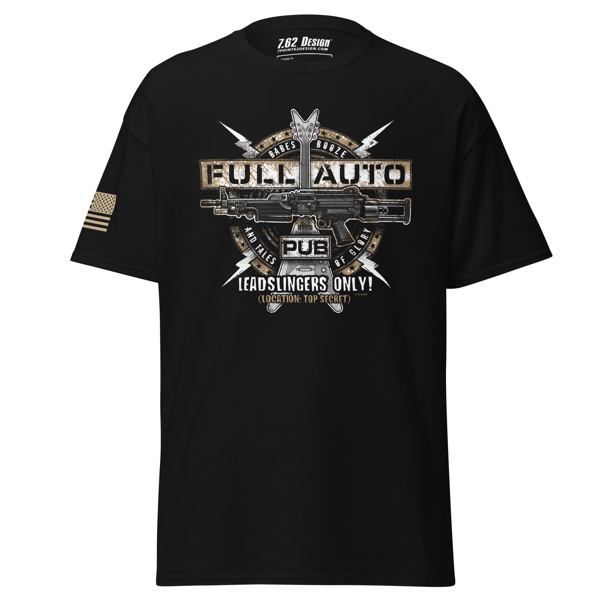 7.62 Design Full Auto Pub tee maglietta uomo nera cotone
