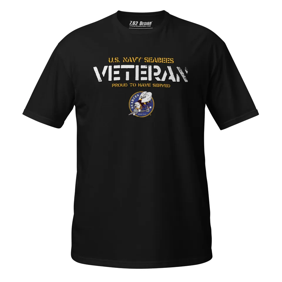 7.62 Design Navy Seabees Veteran maglietta nera L cotone