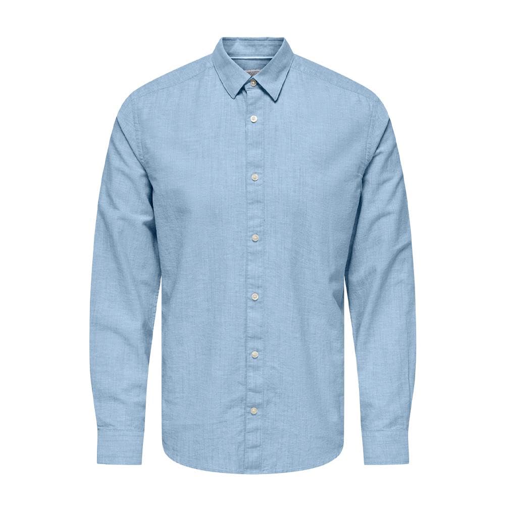 Only & Sons Cantley Camicia Uomo Blu M Cotone