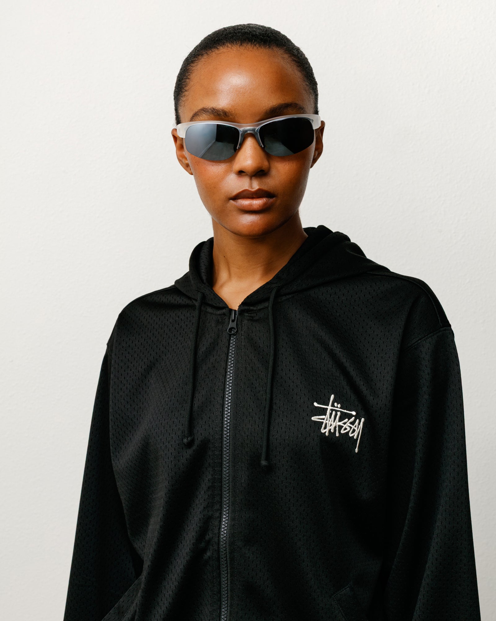 Stussy Hiro occhiali da sole Frost Clear specchiati polarizzati