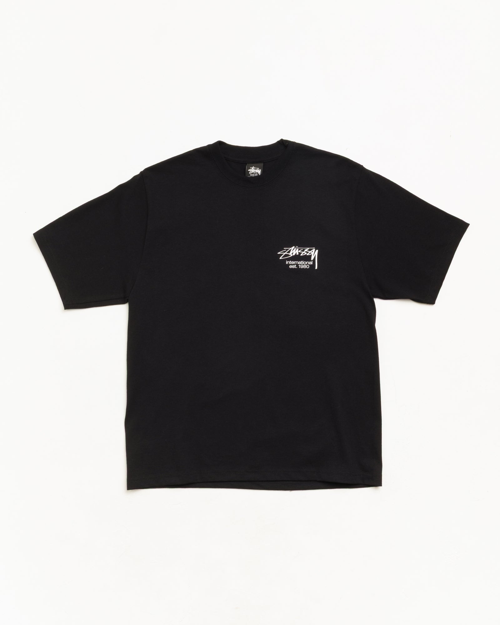 Stussy Dice Clock Tee Maglietta Nera Cotone