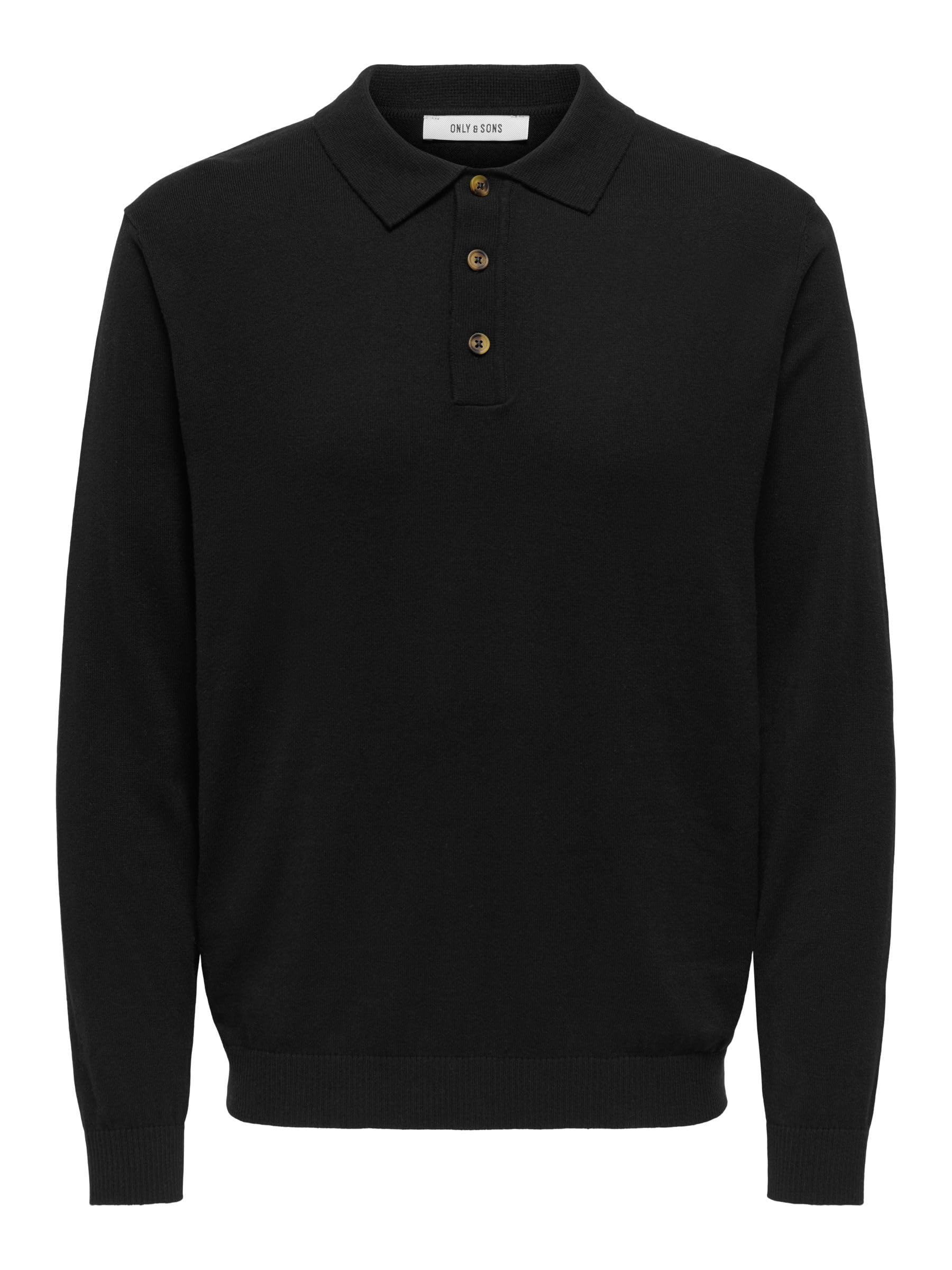 Only & Sons Onsloui Polo Uomo Maglia Nera M