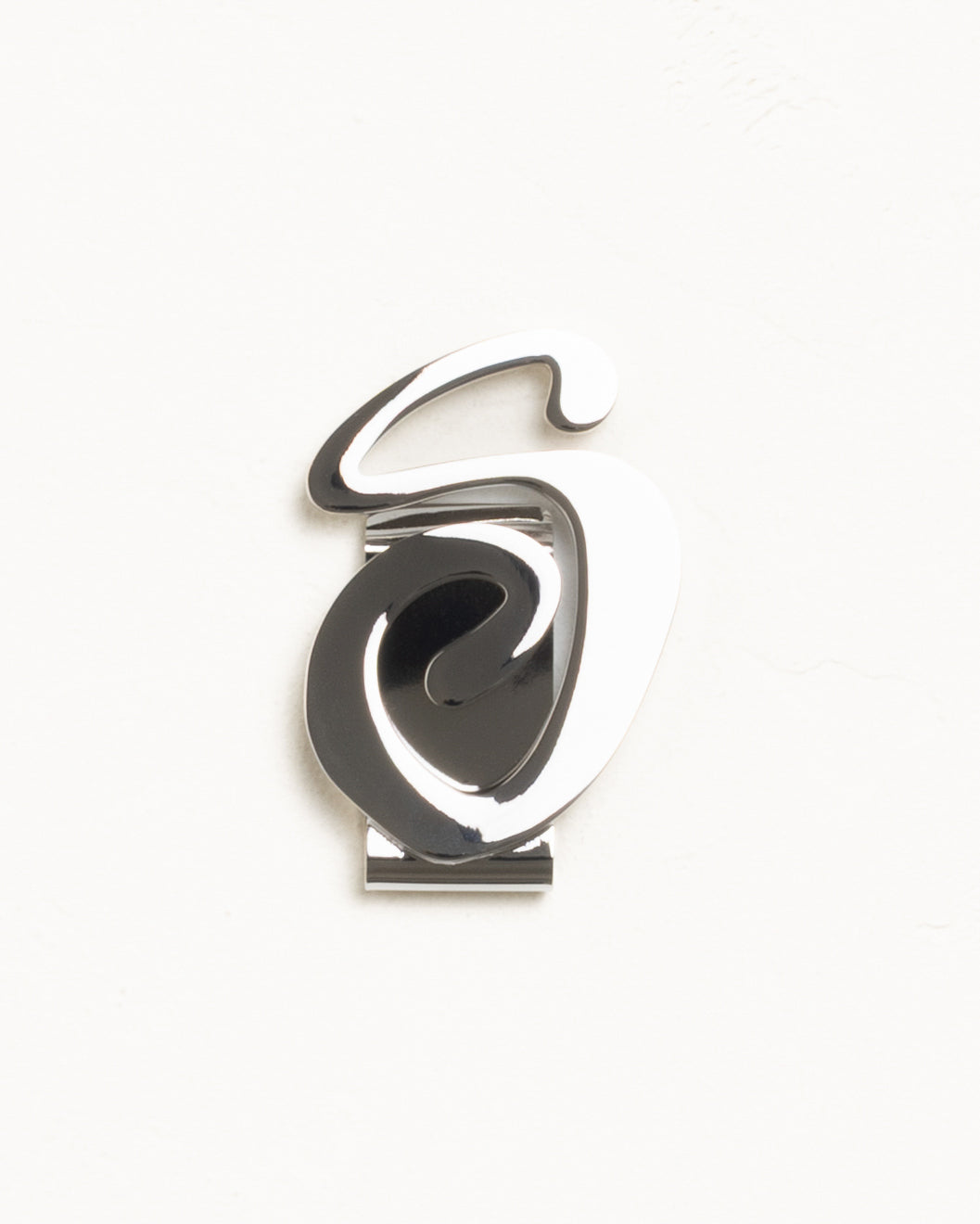 Stussy Swirly S Money Clip fermasoldi Silver acciaio