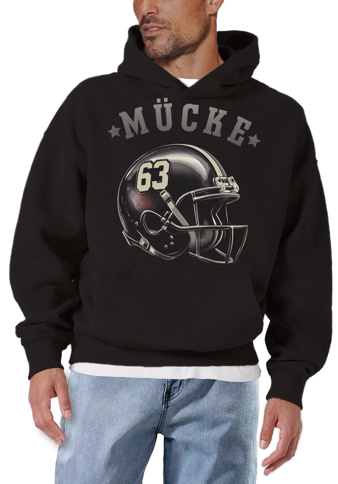 MAKAYA Mücke 63 American Football felpa cappuccio XL casco