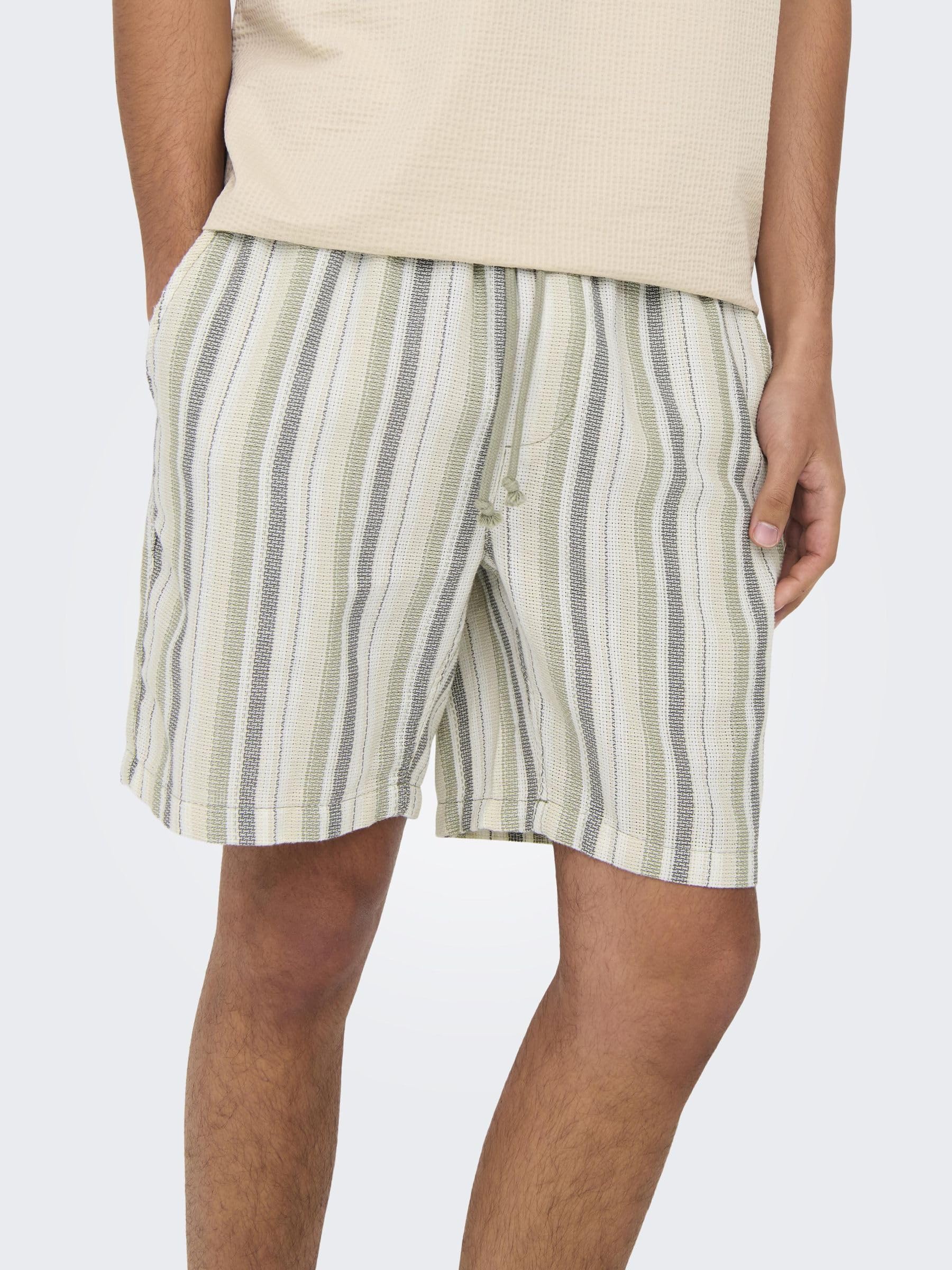 ONLY & SONS Onstrev Regular Fit Shorts Uomo M Vita Media
