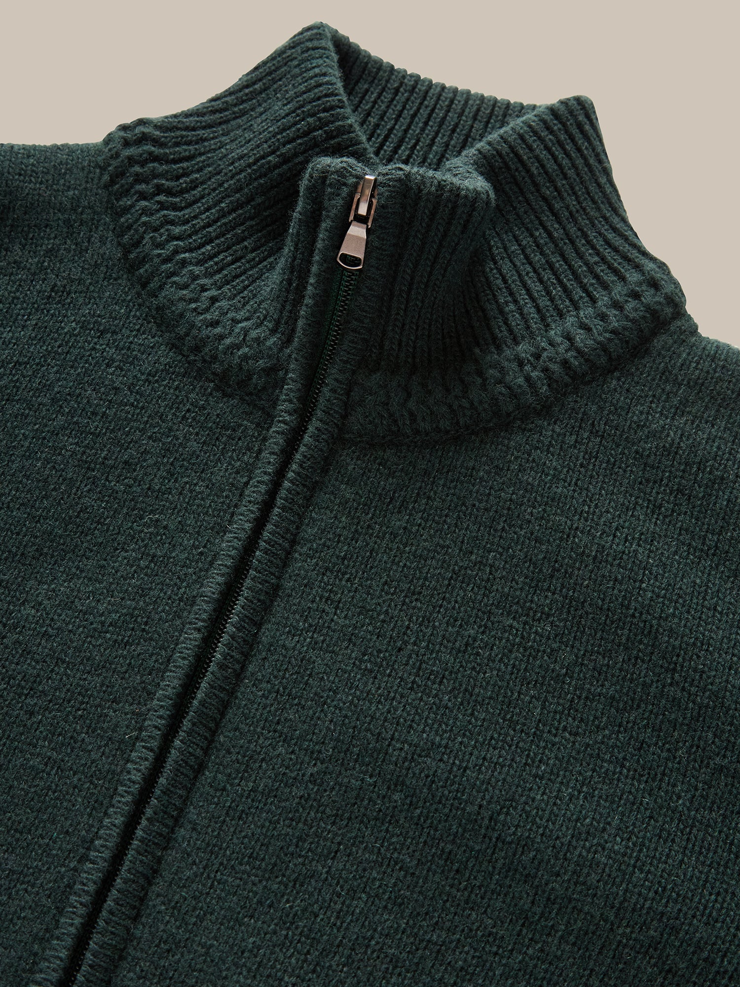 Robert Talbott Graham Maglione Uomo Zip Cashmere Verde