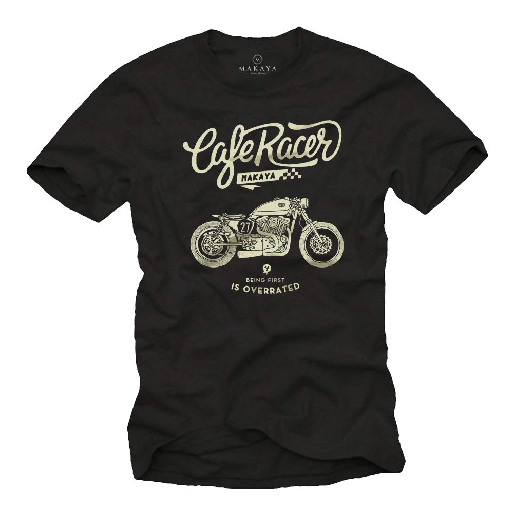 MAKAYA Biker Moto T-Shirt Uomo XL Cotone