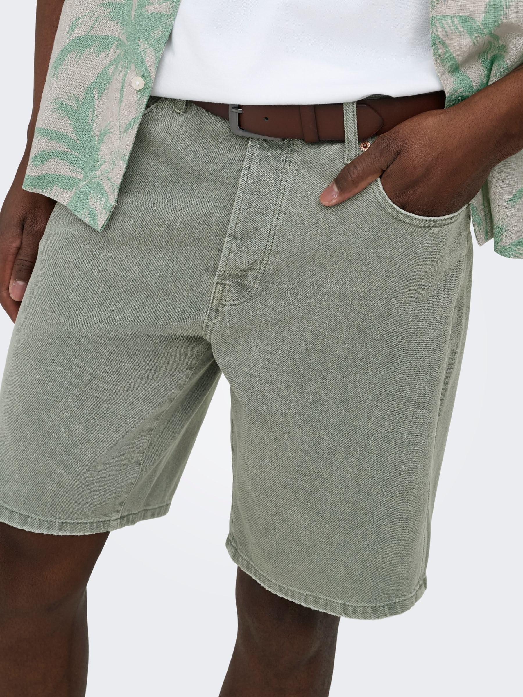 ONLY & SONS Onsedge Straight shorts vita media XL uomo