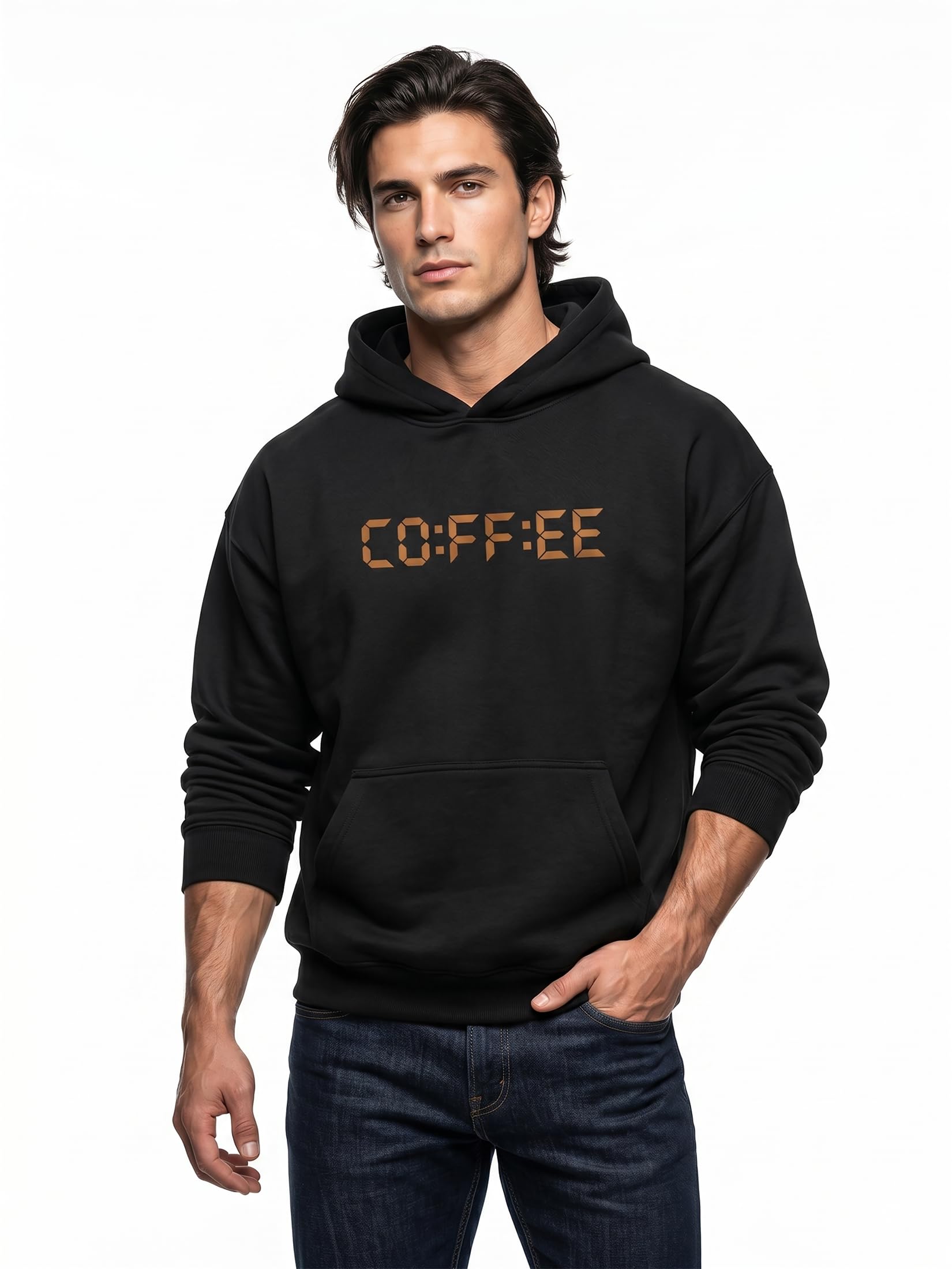 MAKAYA Coffee Time felpa cappuccio uomo M cotone barista