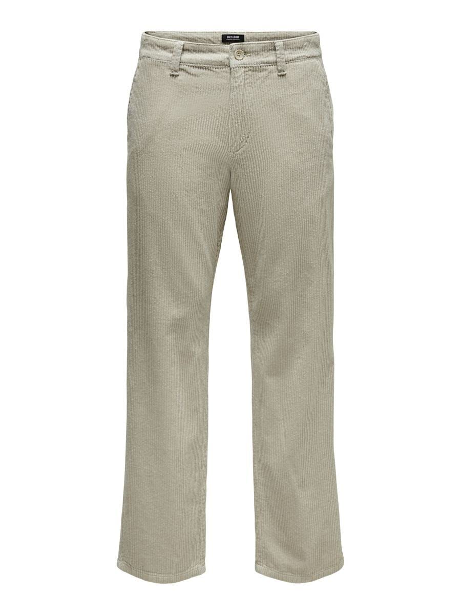 ONLY & SONS velluto pantaloni uomo nero 28W/32L larga