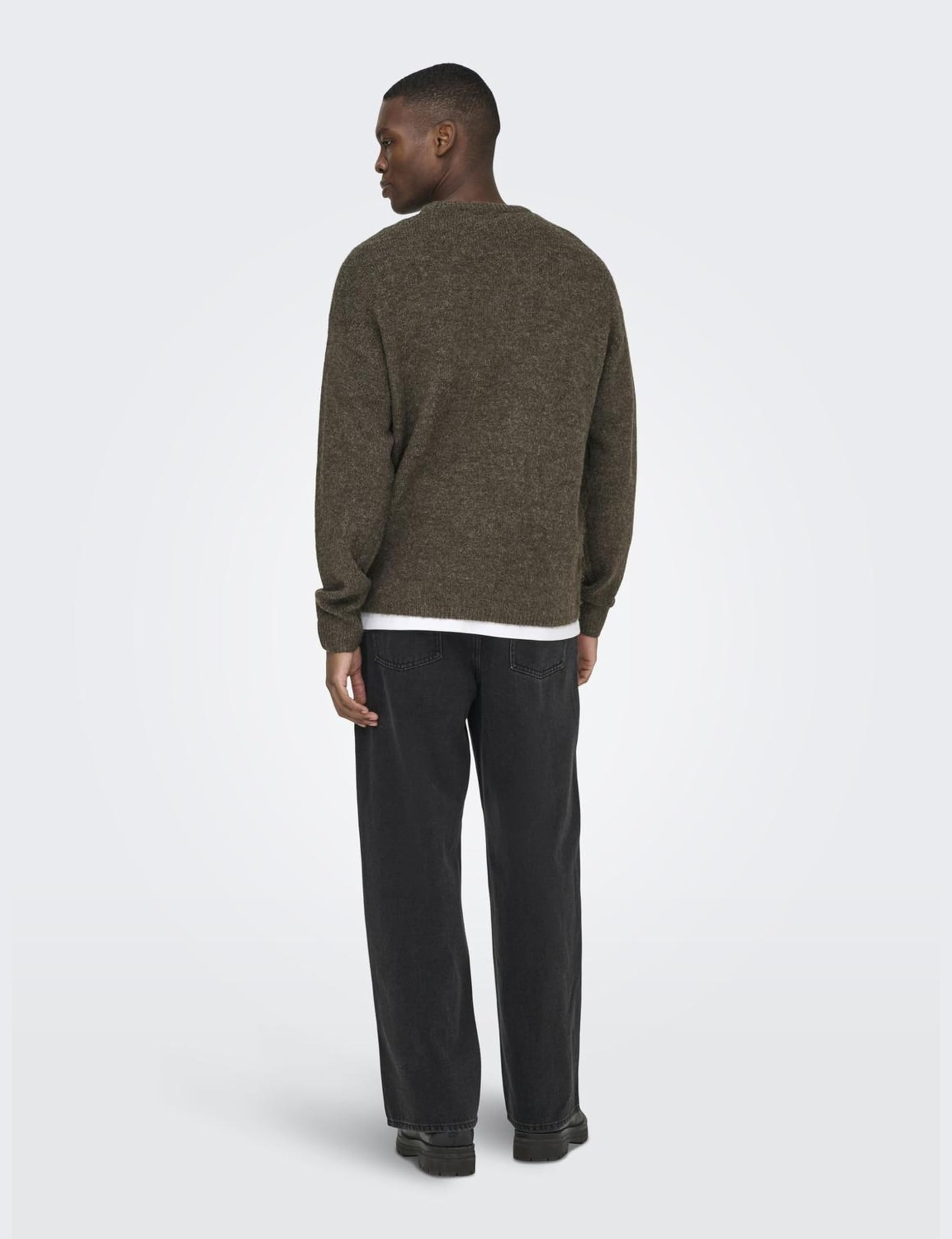 Only & Sons Onswake Pullover Uomo M Grigio Girocollo Relaxed