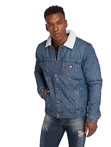 Only & Sons Onslouis 0450 Giacca Denim Uomo Blu Sherpa