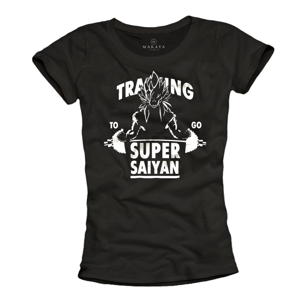 MAKAYA T-Shirt Donna Training Saiyan Maglietta M Cotone