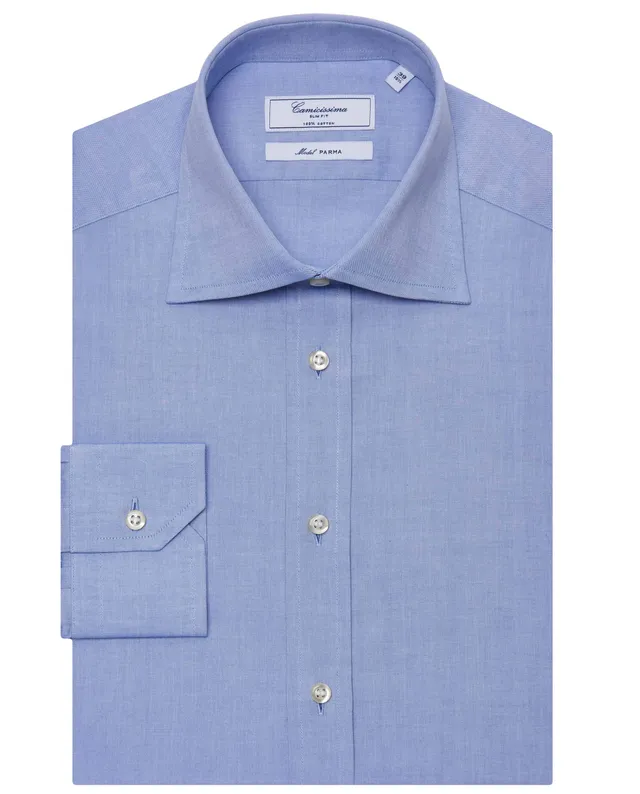 Camicissima Permanent camicia uomo azzurra slim fit