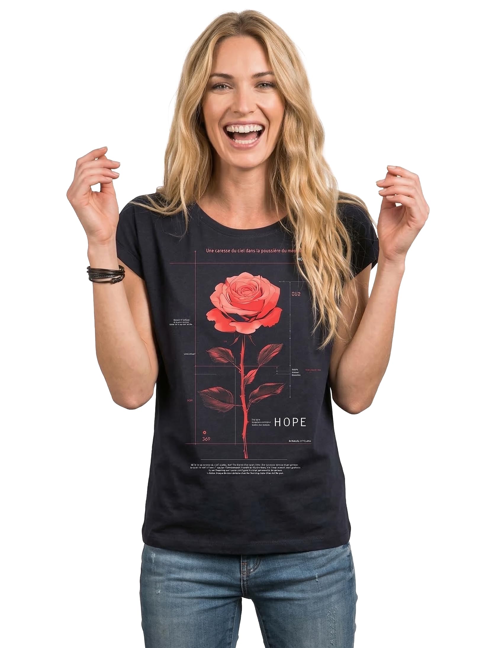 MAKAYA T-Shirt Donna Rose Rosa maglietta cotone taglia L