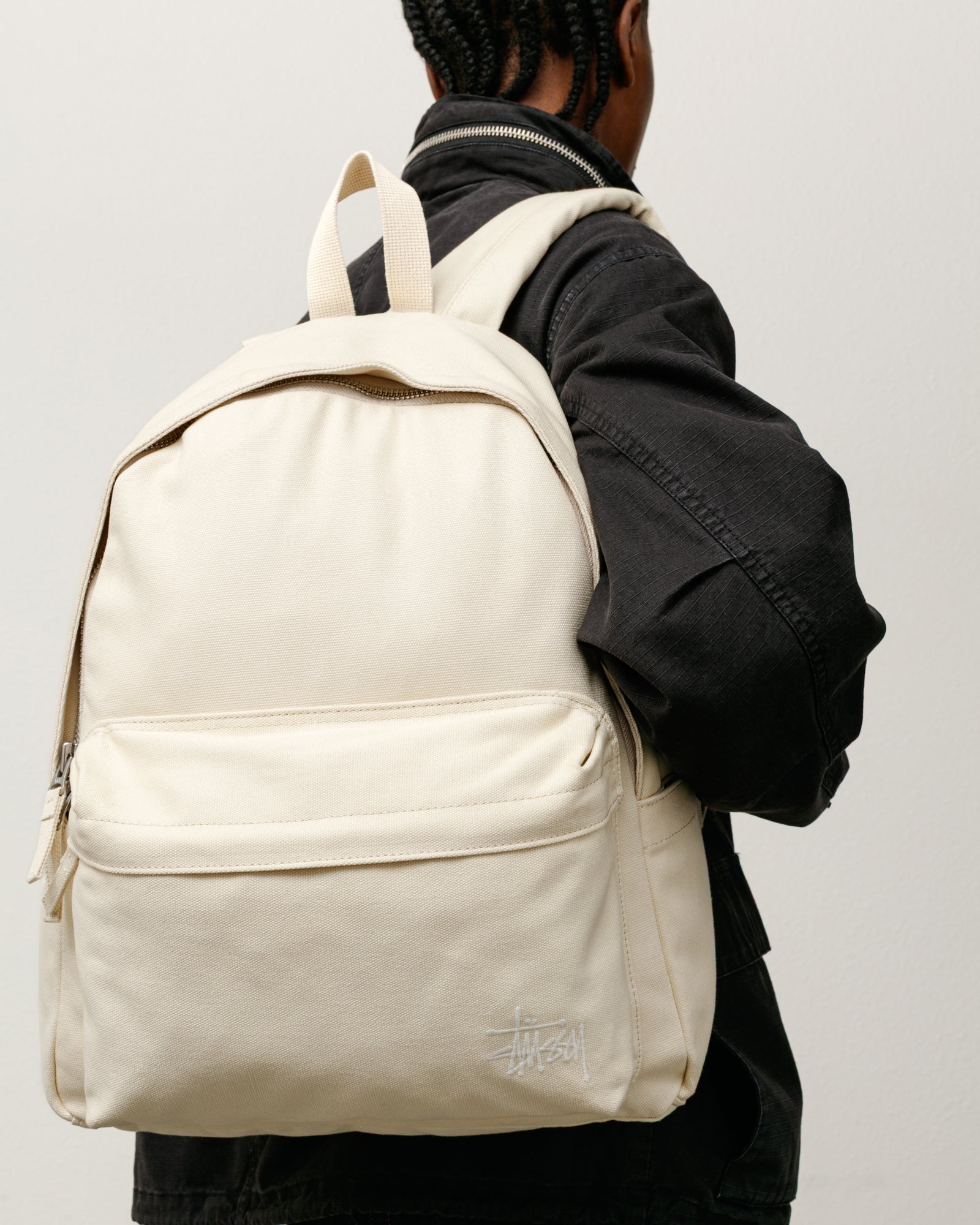 Stussy Canvas Backpack zaino tela Natural laptop 16"