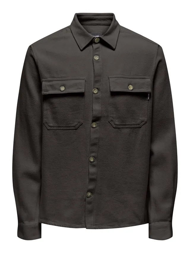 Only & Sons Mar overshirt camicia uomo Raven