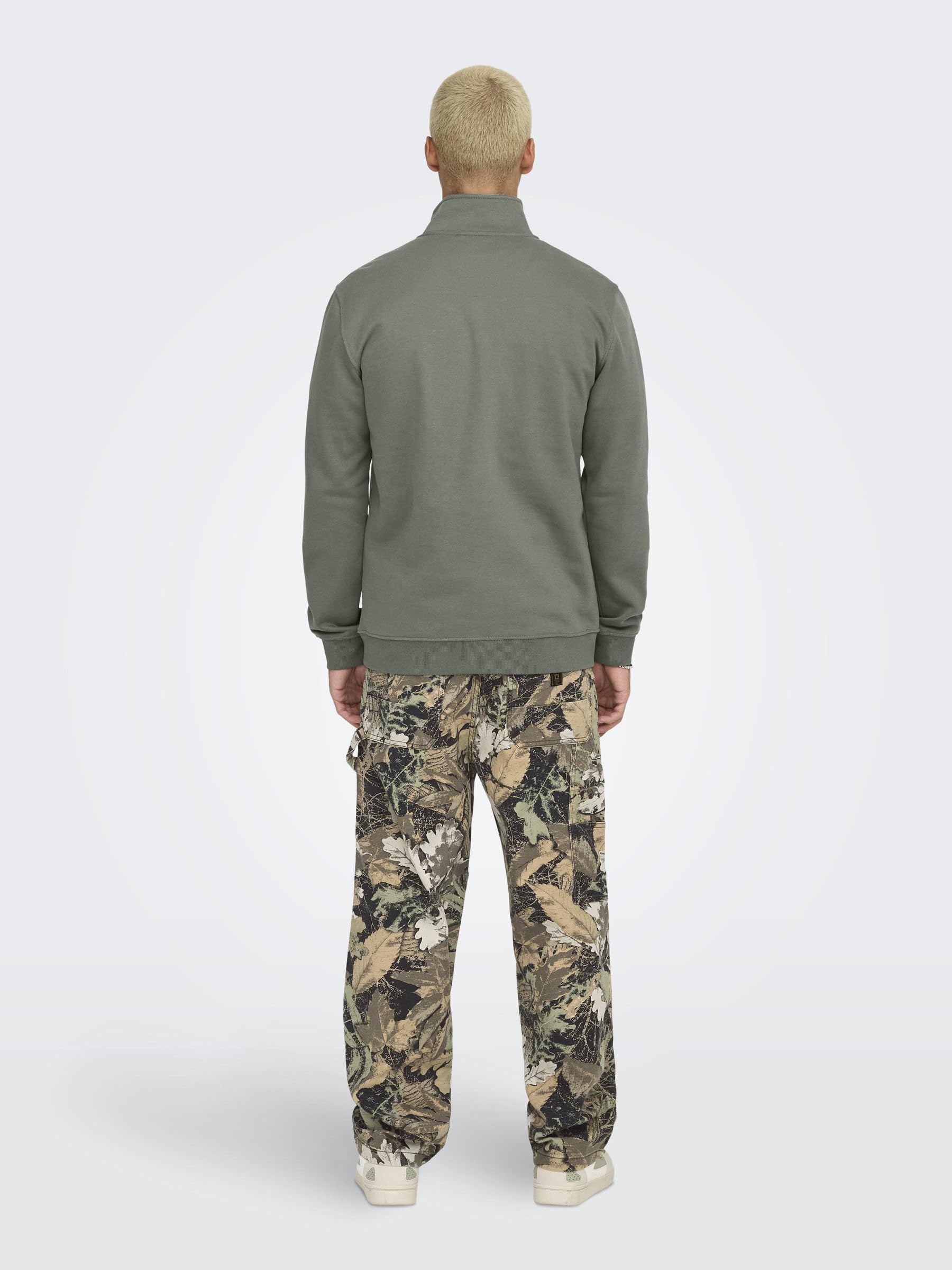 Only & Sons Onscurated felpa uomo nera taglia L