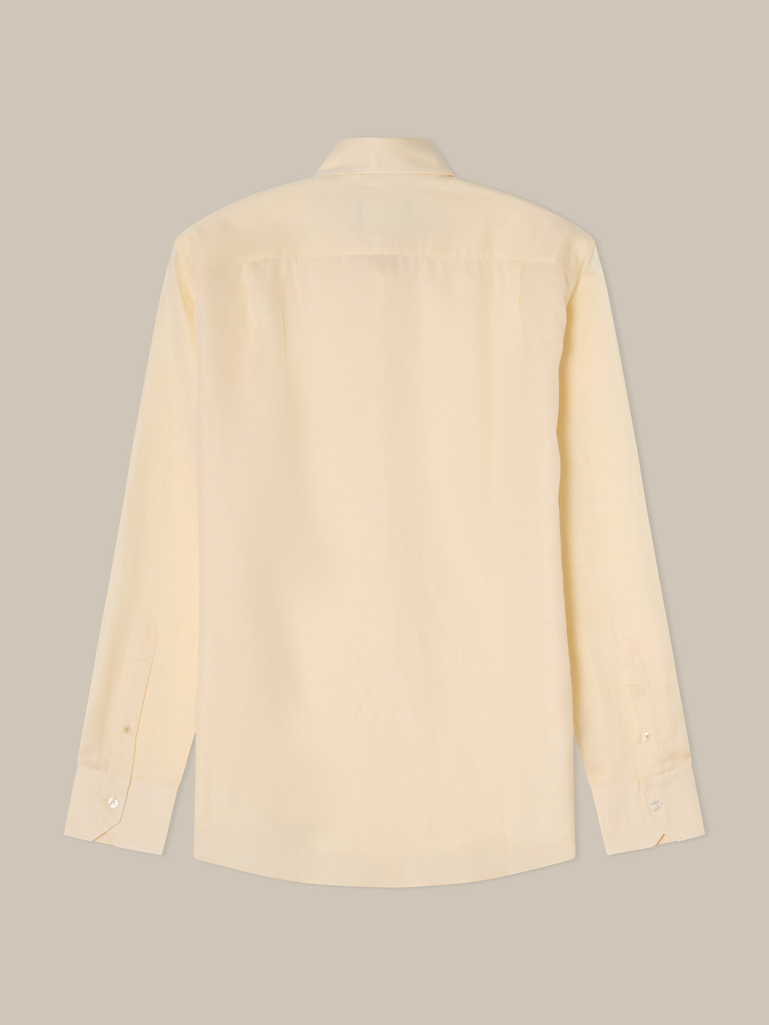 Robert Talbott Reynolds camicia lino cotone gialla