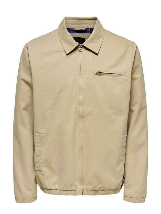ONLY & SONS Onsharry Giacca Harrington Uomo Leggera