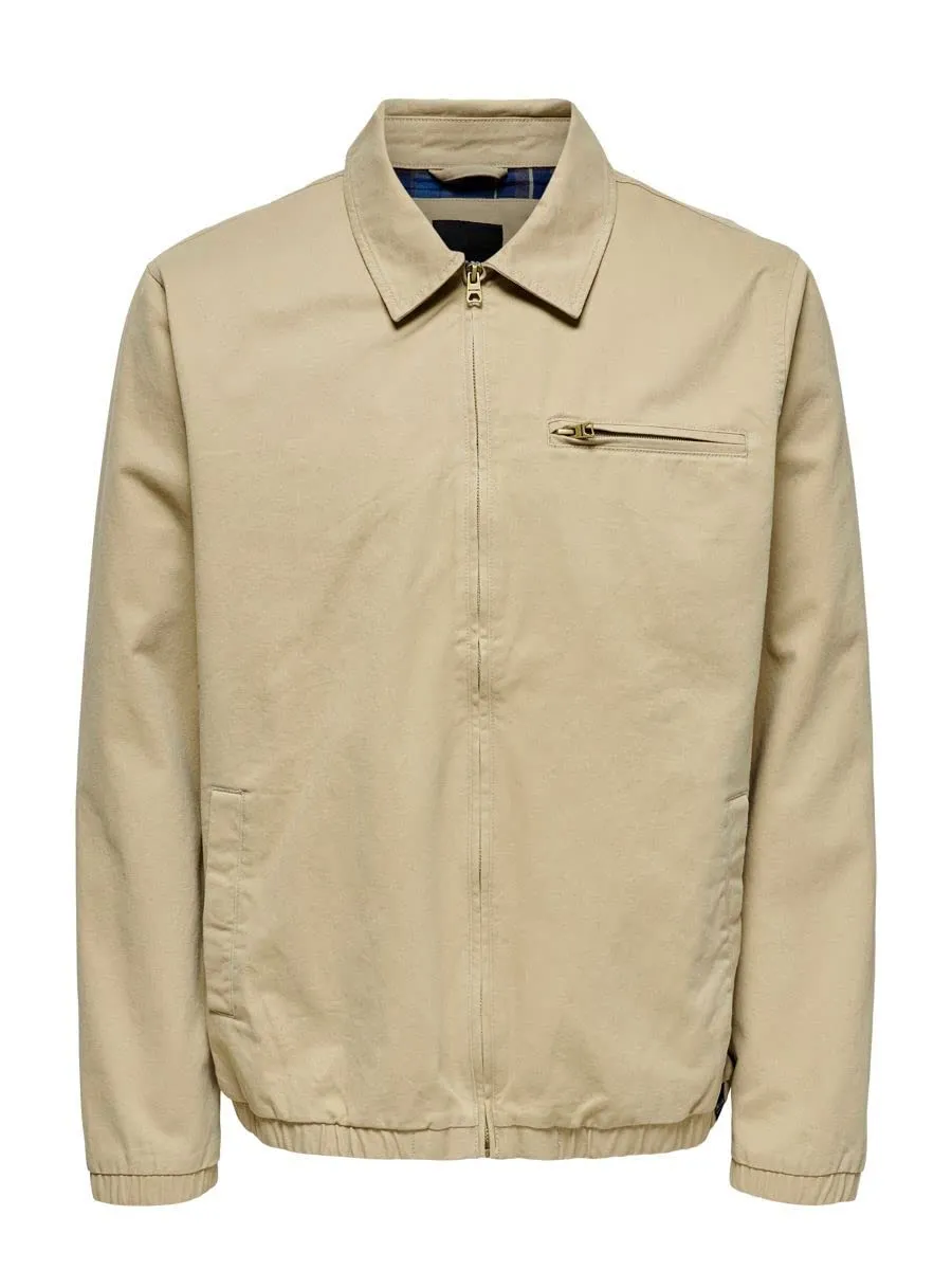 ONLY & SONS Onsharry Giacca Harrington Uomo Leggera