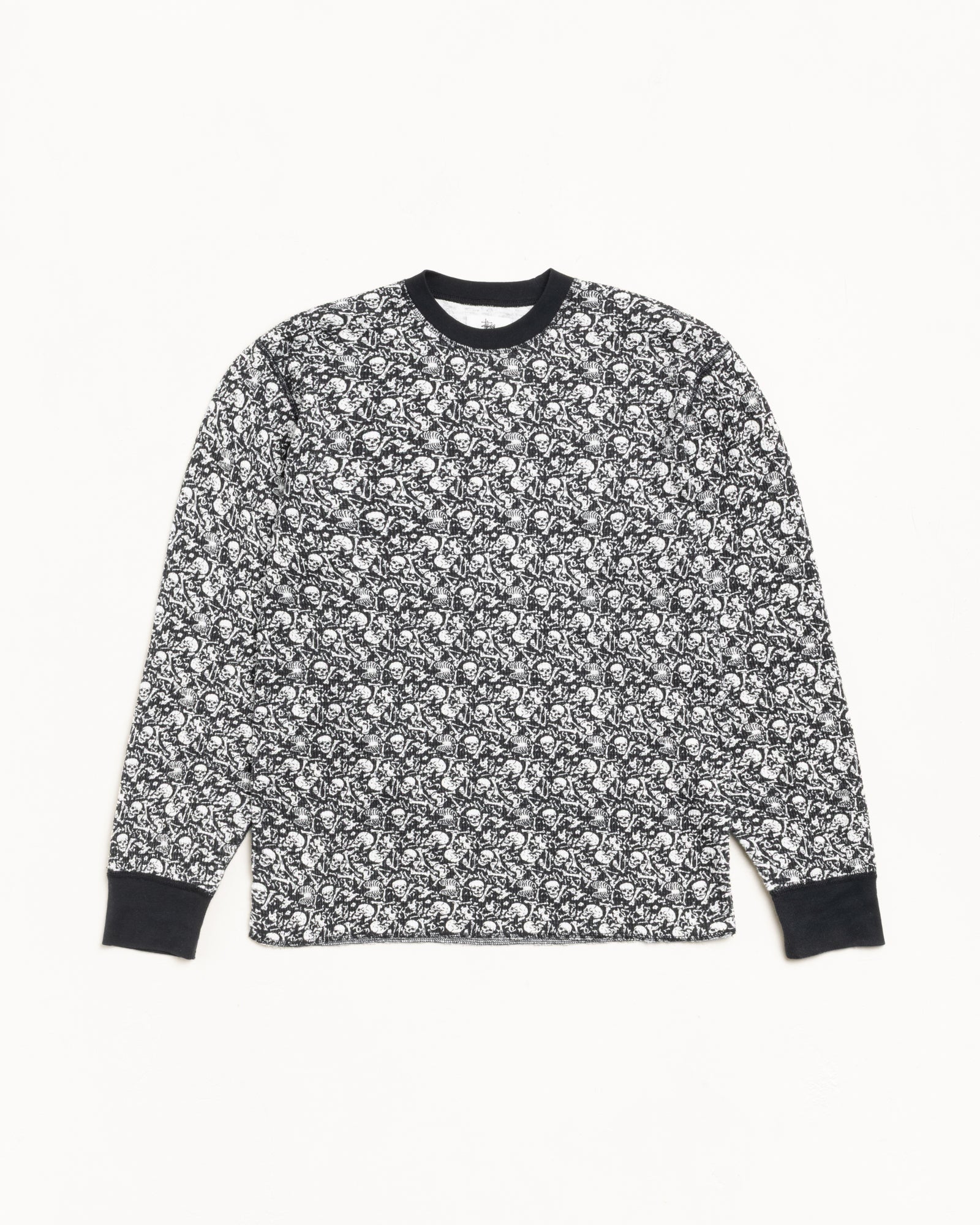 Stussy Pigment Dyed LS Thermal maglia bones cotone