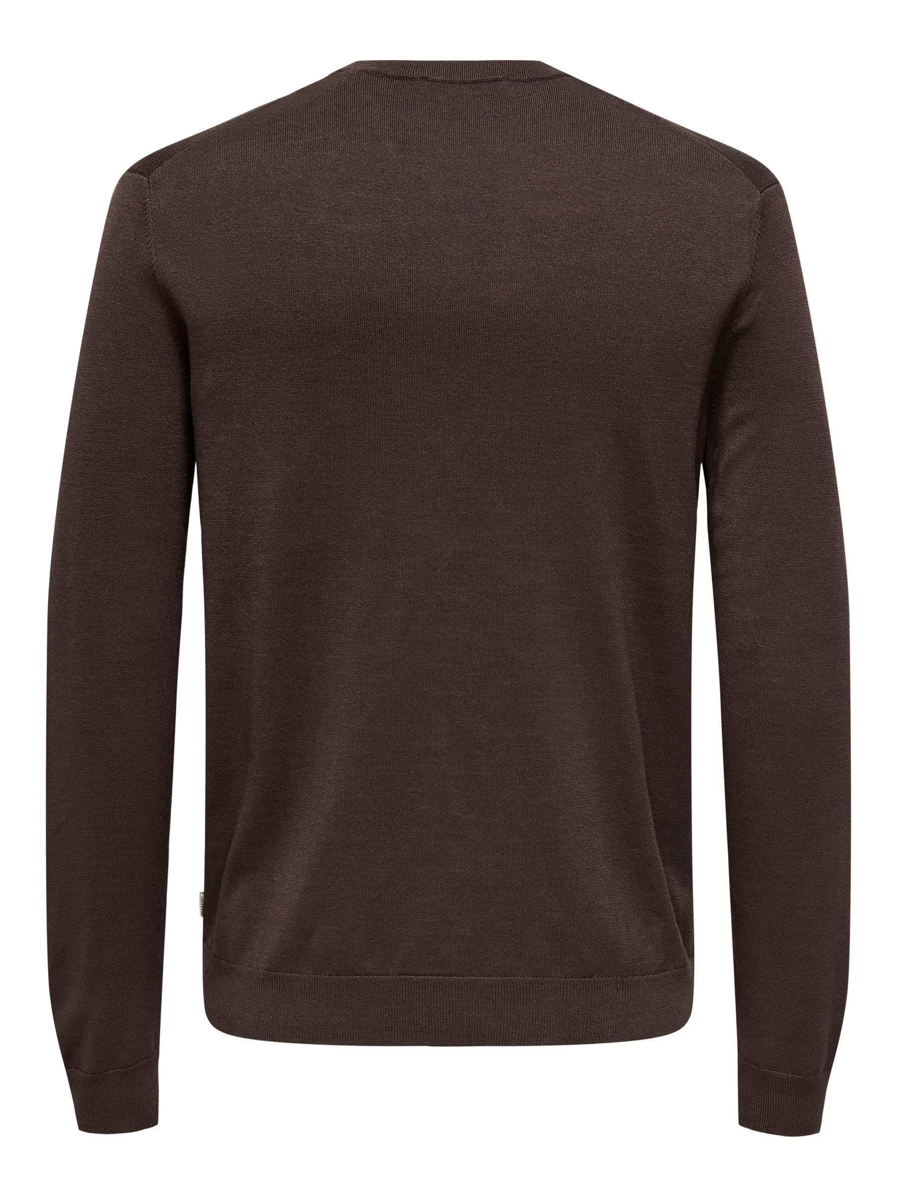 Only & Sons Onswyler Maglia Uomo S Caffè Girocollo