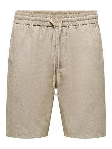 Only & Sons Onslinus 0007 pantaloncini uomo XL grigio lino