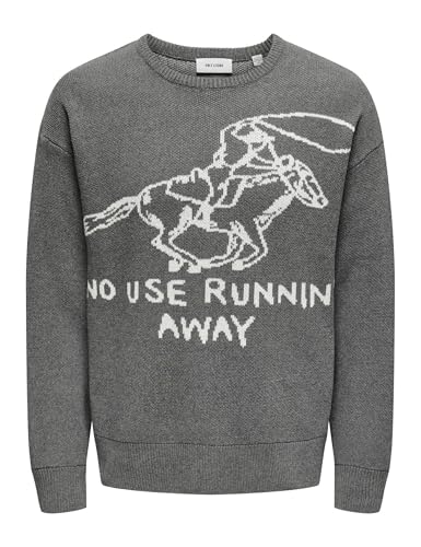 Only & Sons Onsgunner Life Maglione Uomo Ultimate Grey