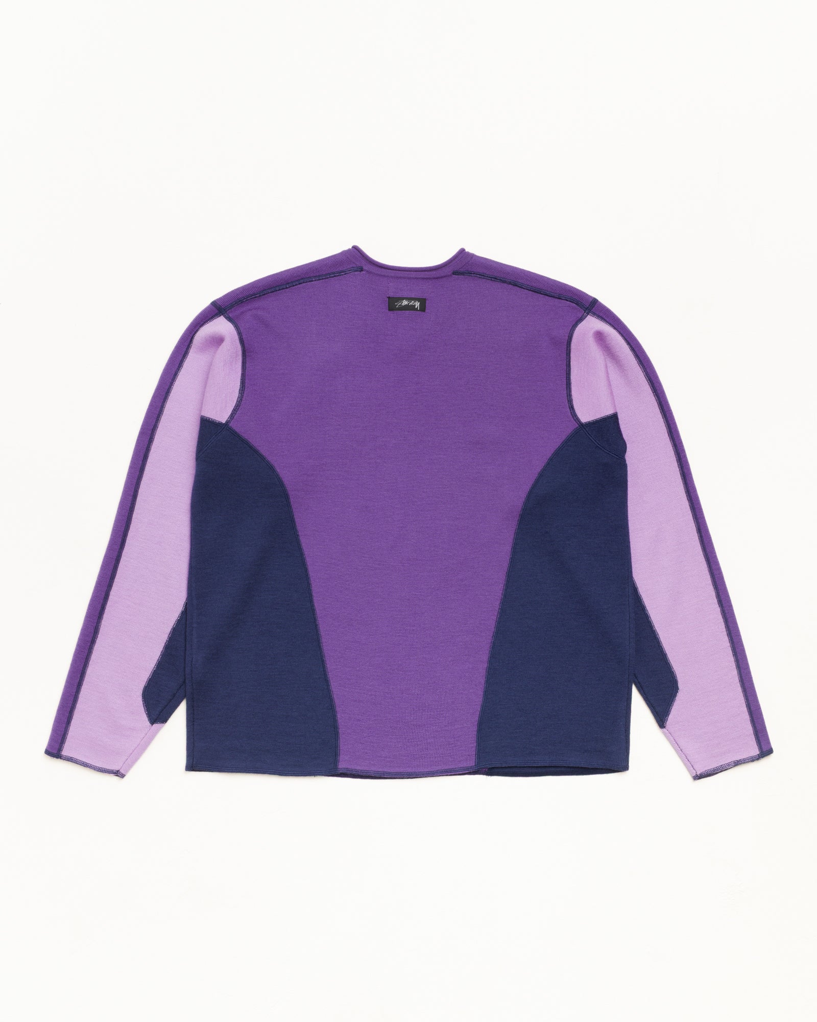 Stussy Wave Knit maglione lavender lana relaxed fit