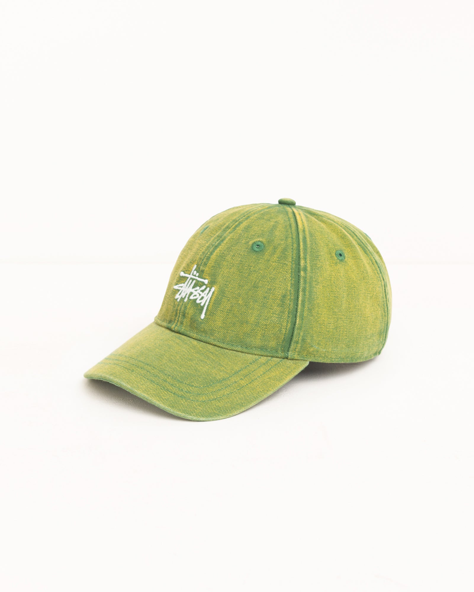 Stussy Washed Basic Cap cappello cotone pine taglia unica