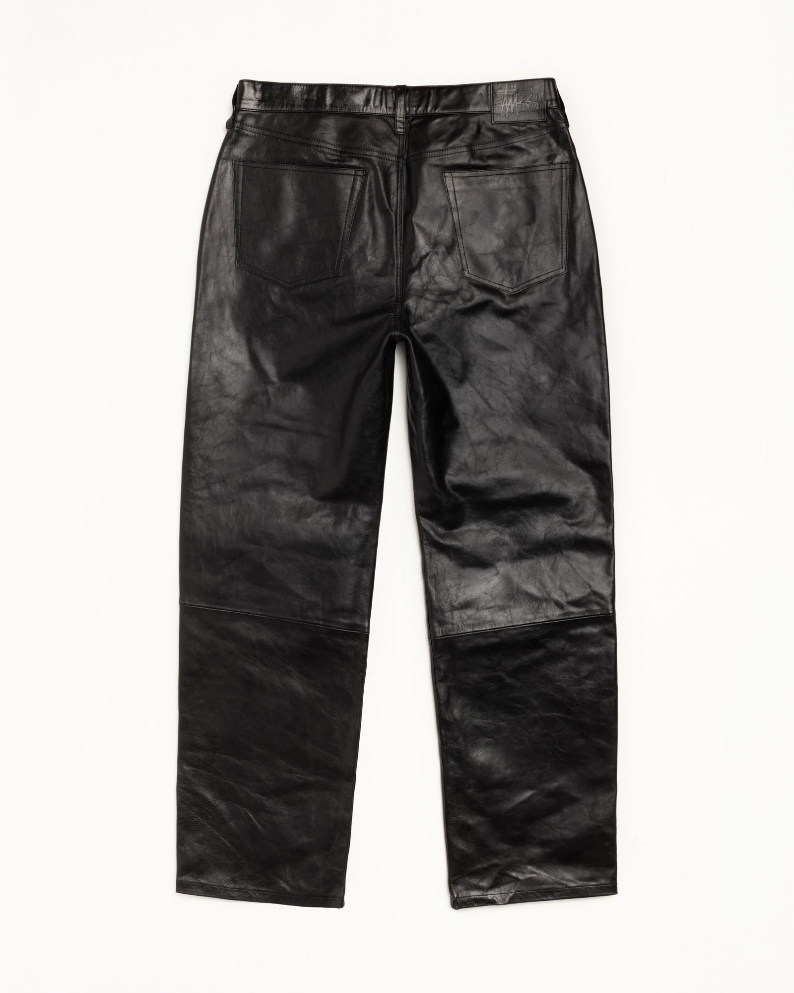 Stussy Pants New Classic Pant Leather pantalone Nero pelle