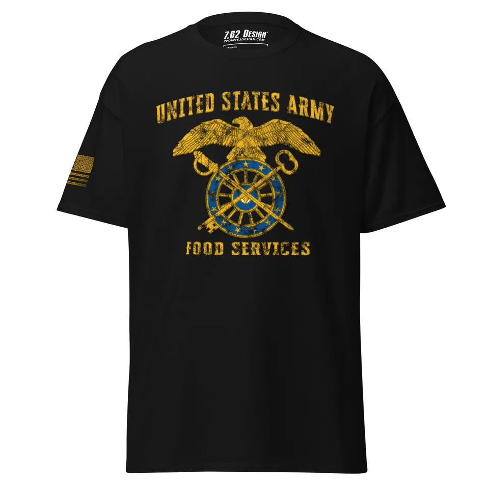 7.62 Design Army Food Maglietta Uomo Cotone Nero