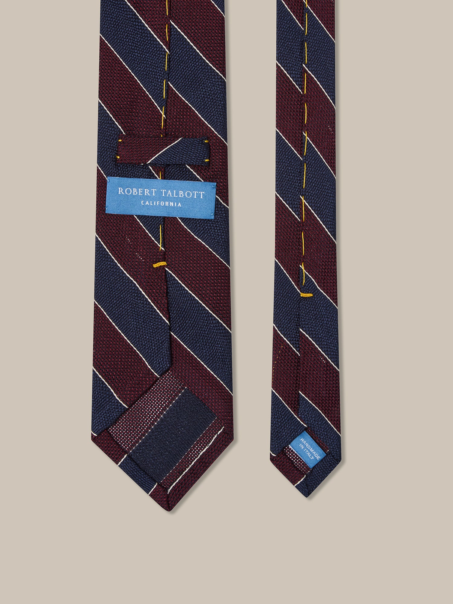 Robert Talbott Duvall Grenadine cravatta seta blu navy a righe