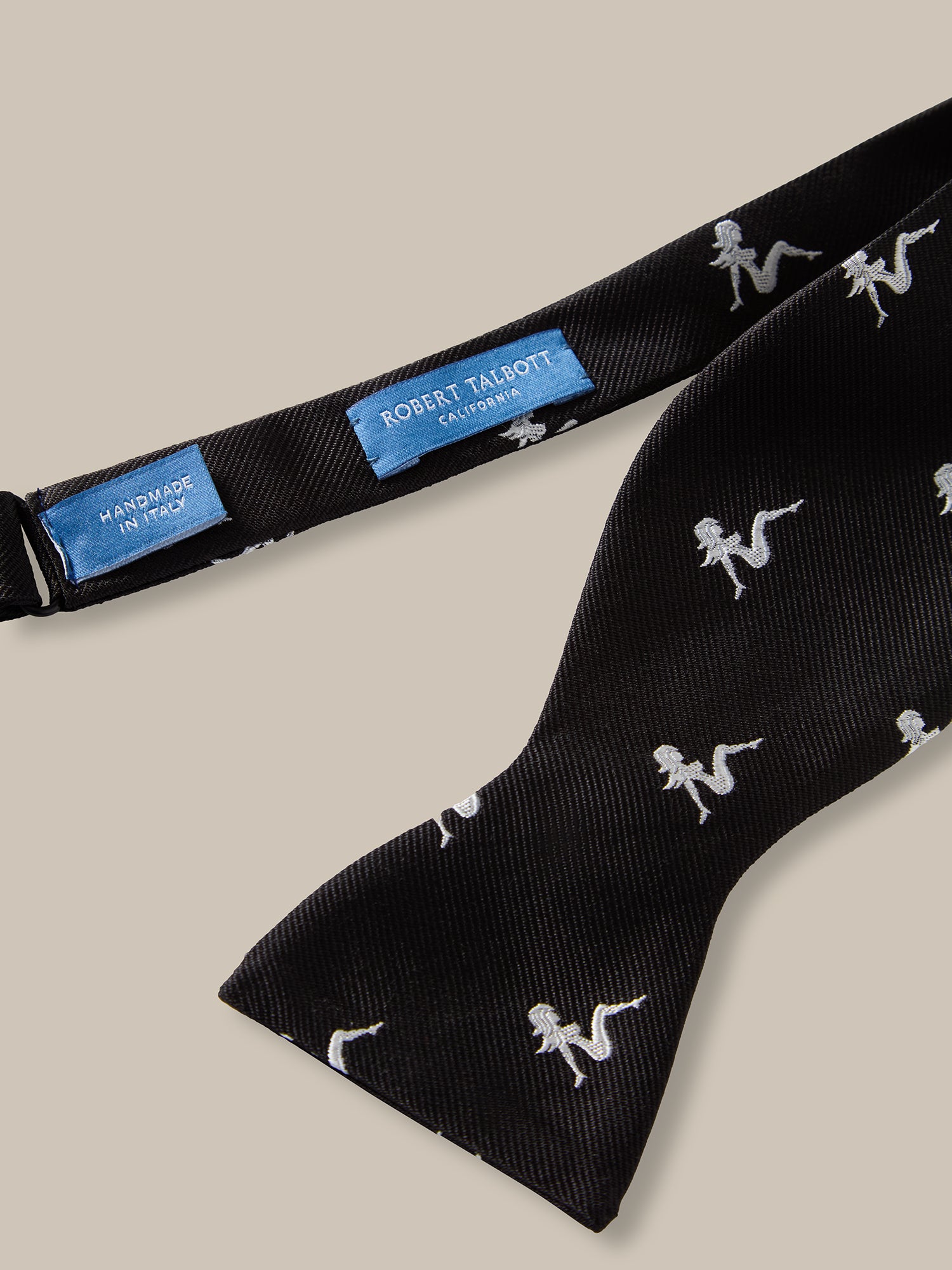 Robert Talbott Bond papillon seta nero pin-up
