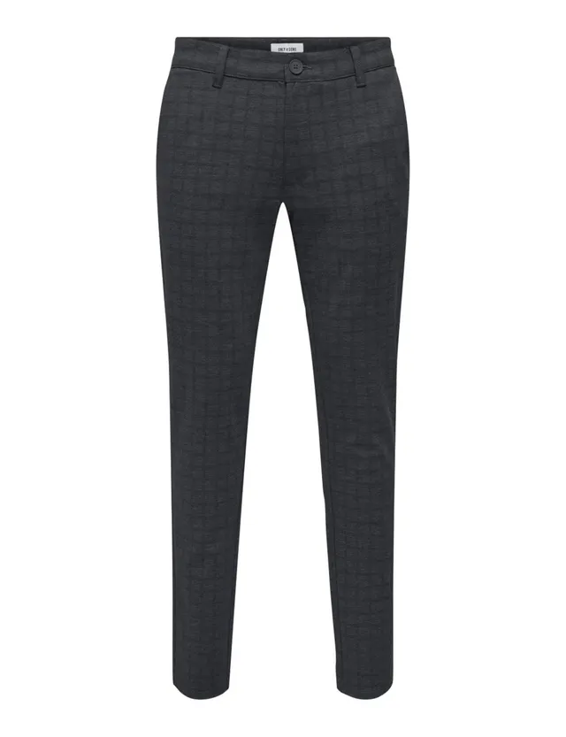 Only & Sons Onsmark Check 020918 Pantaloni 32W/32L Fog Forest